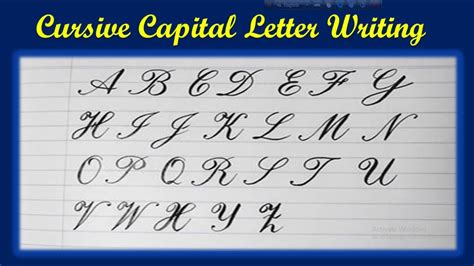 how to write a capital w in cursive